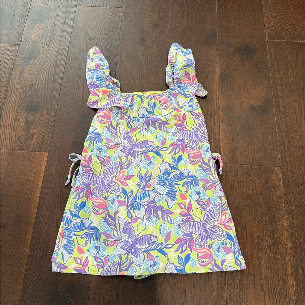 NWT Lilly Pulitzer ZOYA RUFFLE ROMPER in Dew Drop Size 6